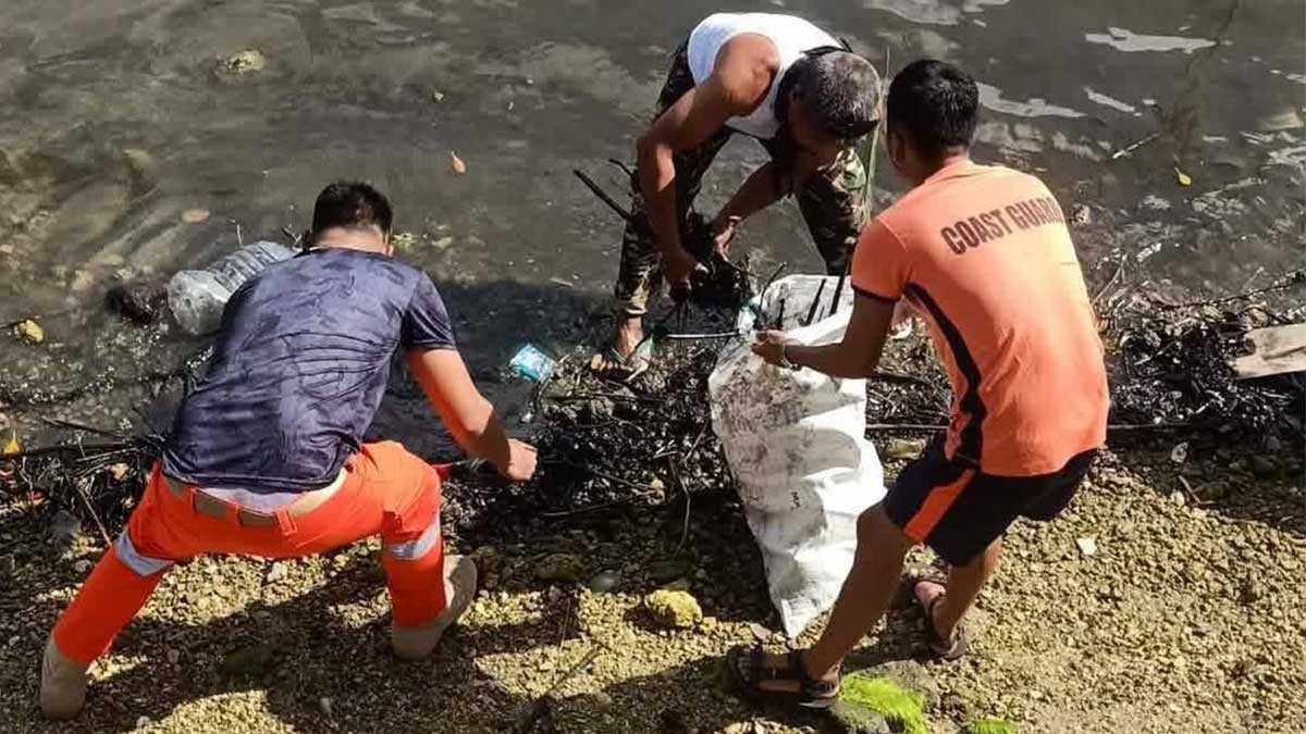 Oil spill in Guimaras town raises alarm over environmental damage