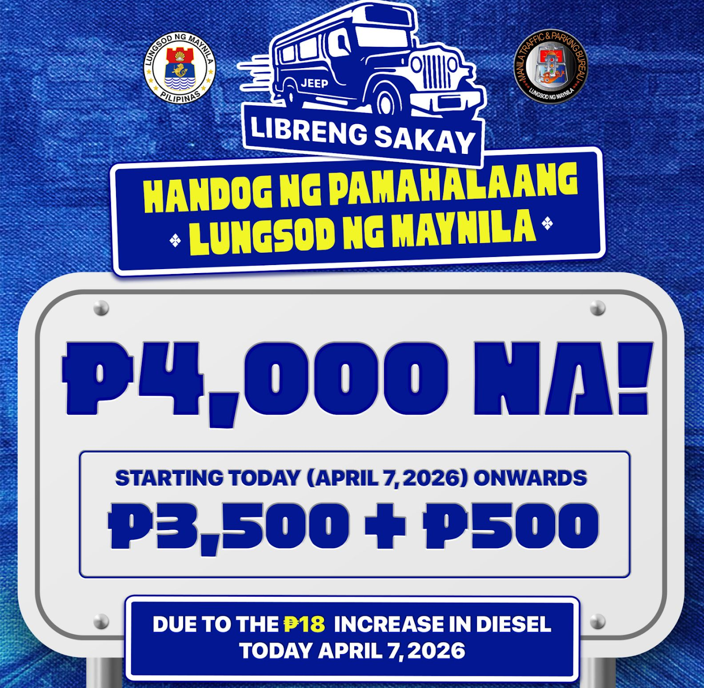 Manila LGU increases Libreng Sakay program drivers subsidy to P4,000