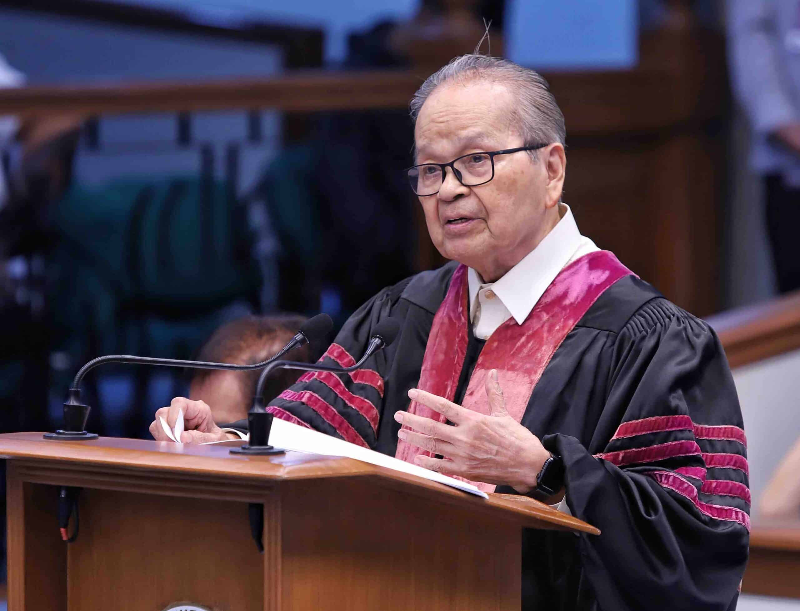 Panganiban: Is it fair to let those who hide, enjoy abroad, join trial?