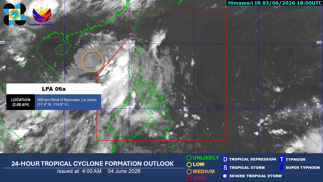 LPA outside PAR may intensify into tropical cyclone – Pagasa