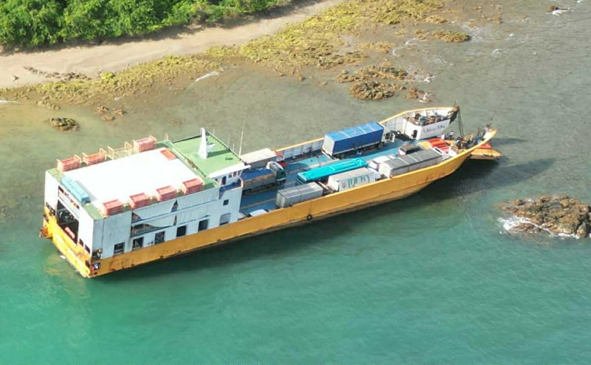 RoRo vessel refloated after running aground in Occidental Mindoro