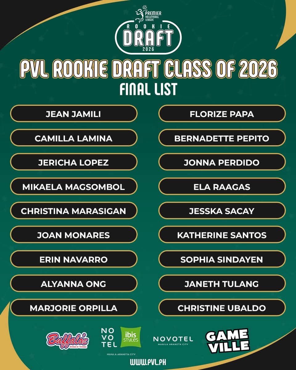  PVL Rookie Draft 2026 Aspirants 