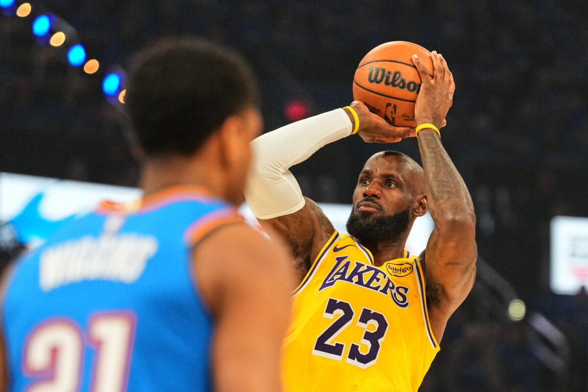 LeBron James Lakers vs Thunder Game 1 NBA Playoffs