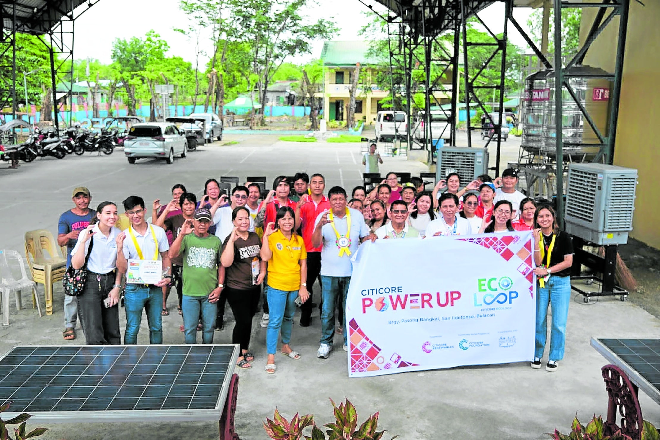 Old solar panels find new purpose as community tables