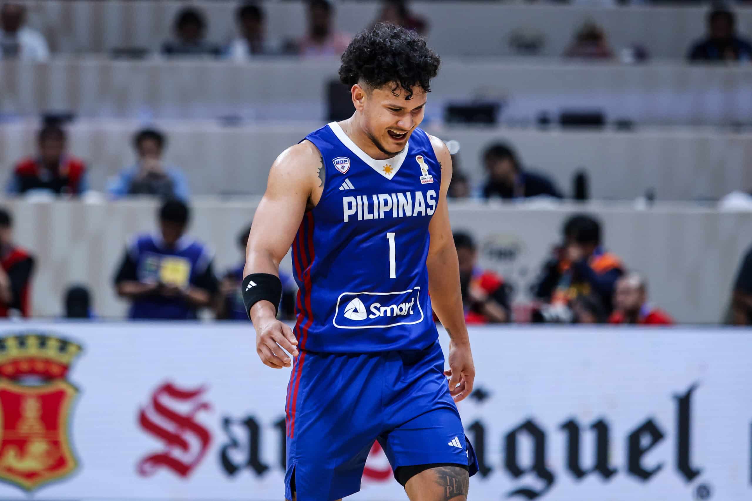 Gilas Pilipinas' Juan Gomez de Liaño during a game against New Zealand in the Fiba World Cup 2027 Asian Qualifiers.