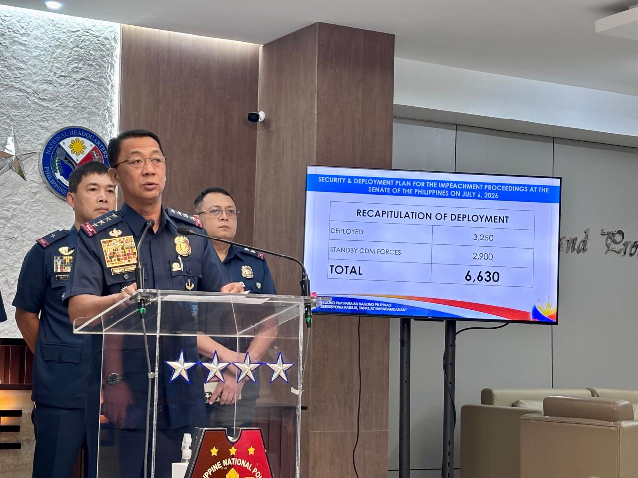 PNP: Over 3,000 deployed at Senate premises for Sara Duterte trial
