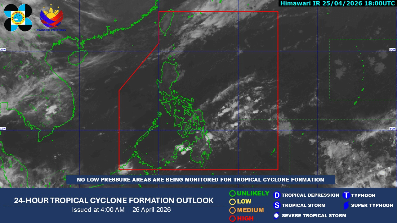 Rains possible across PH on Sunday due to easterlies, frontal system