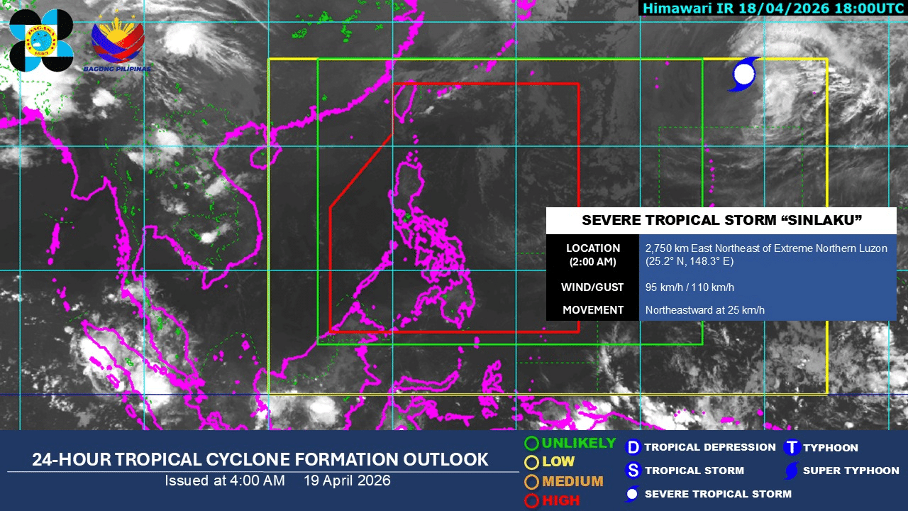 Hot, humid morning, cloudy afternoon forecast across PH Sunday (April 19)