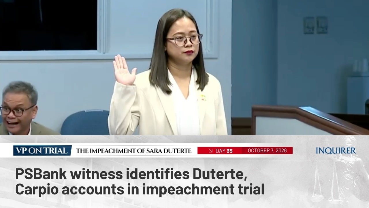 WATCH: PSBank witness identifies Duterte, Carpio accounts