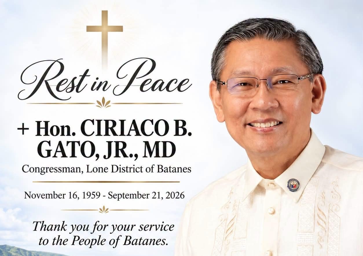 Batanes Rep. Ciriaco Gato Jr. dies at 66