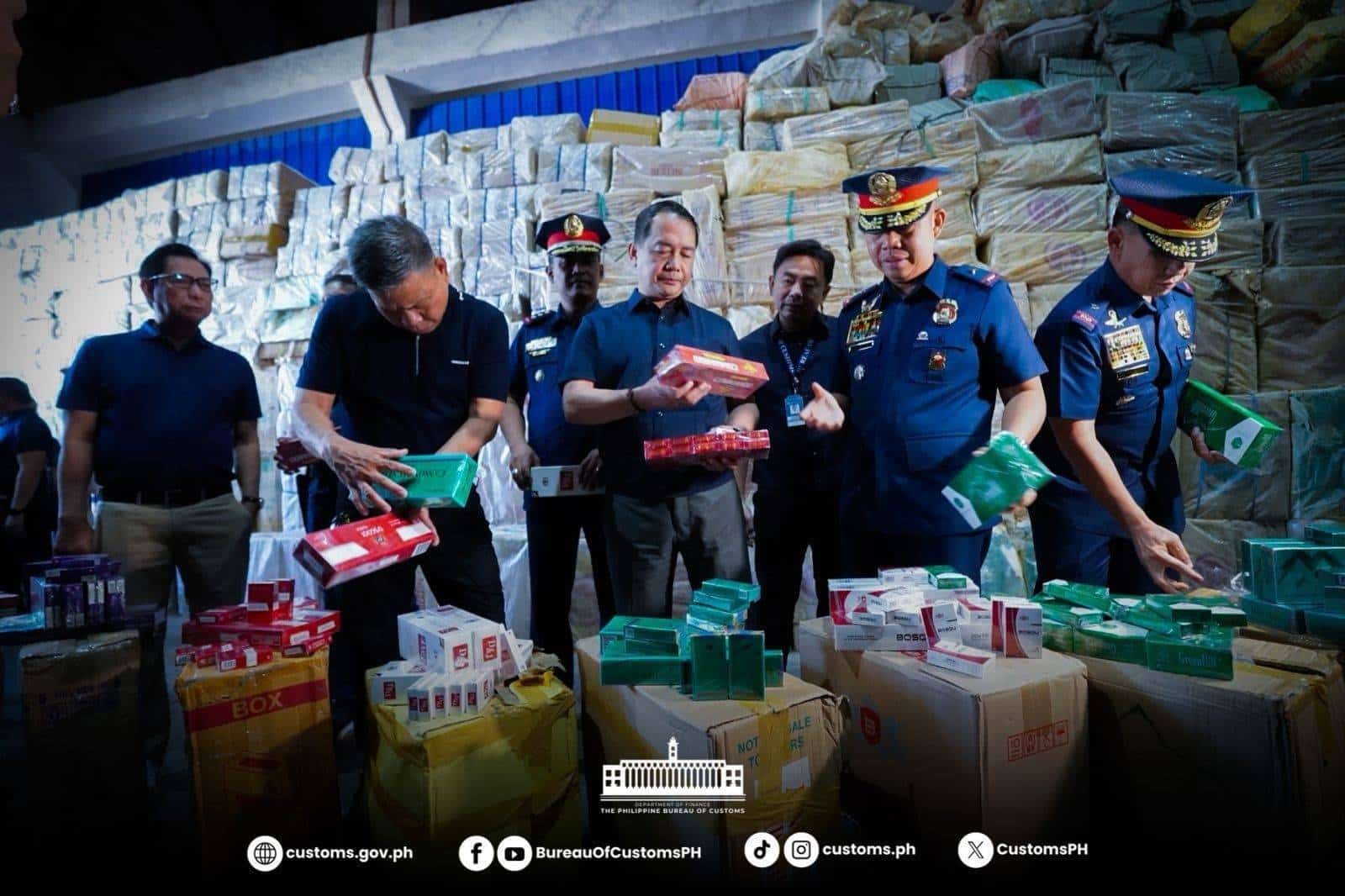 Customs intercepts P156.4 M ‘smuggled’ cigarettes at Davao port
