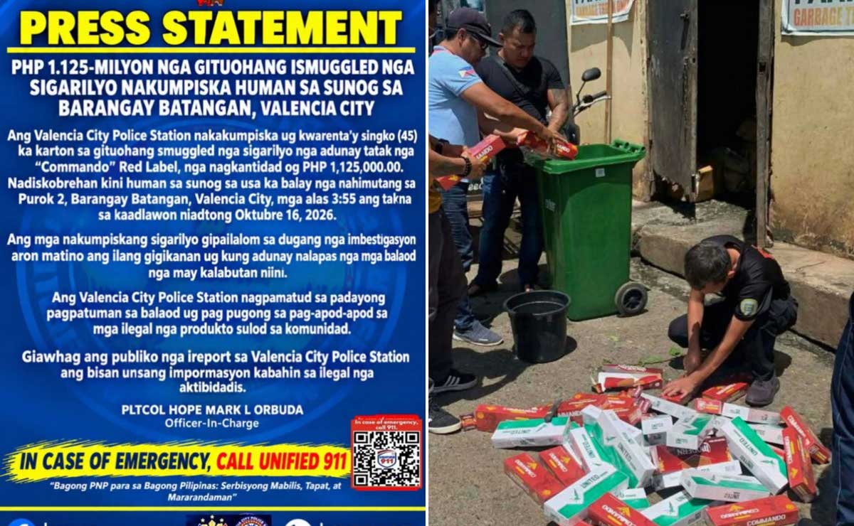 P1.1M contraband cigarettes uncovered after blaze in Bukidnon house