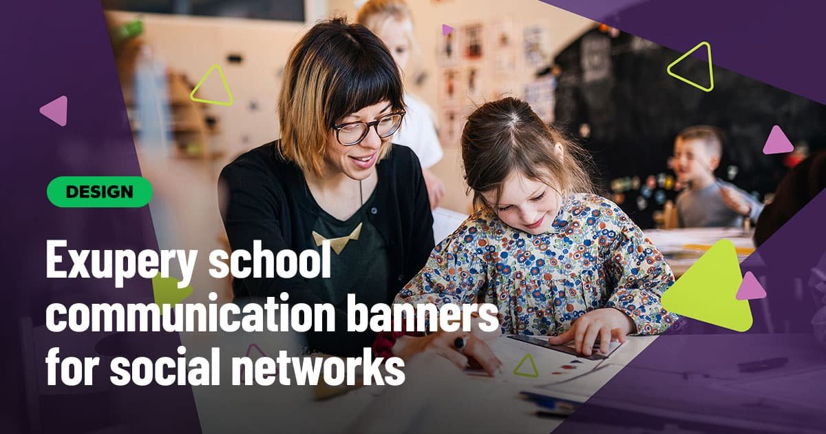 Exupery school communication banners for social networks